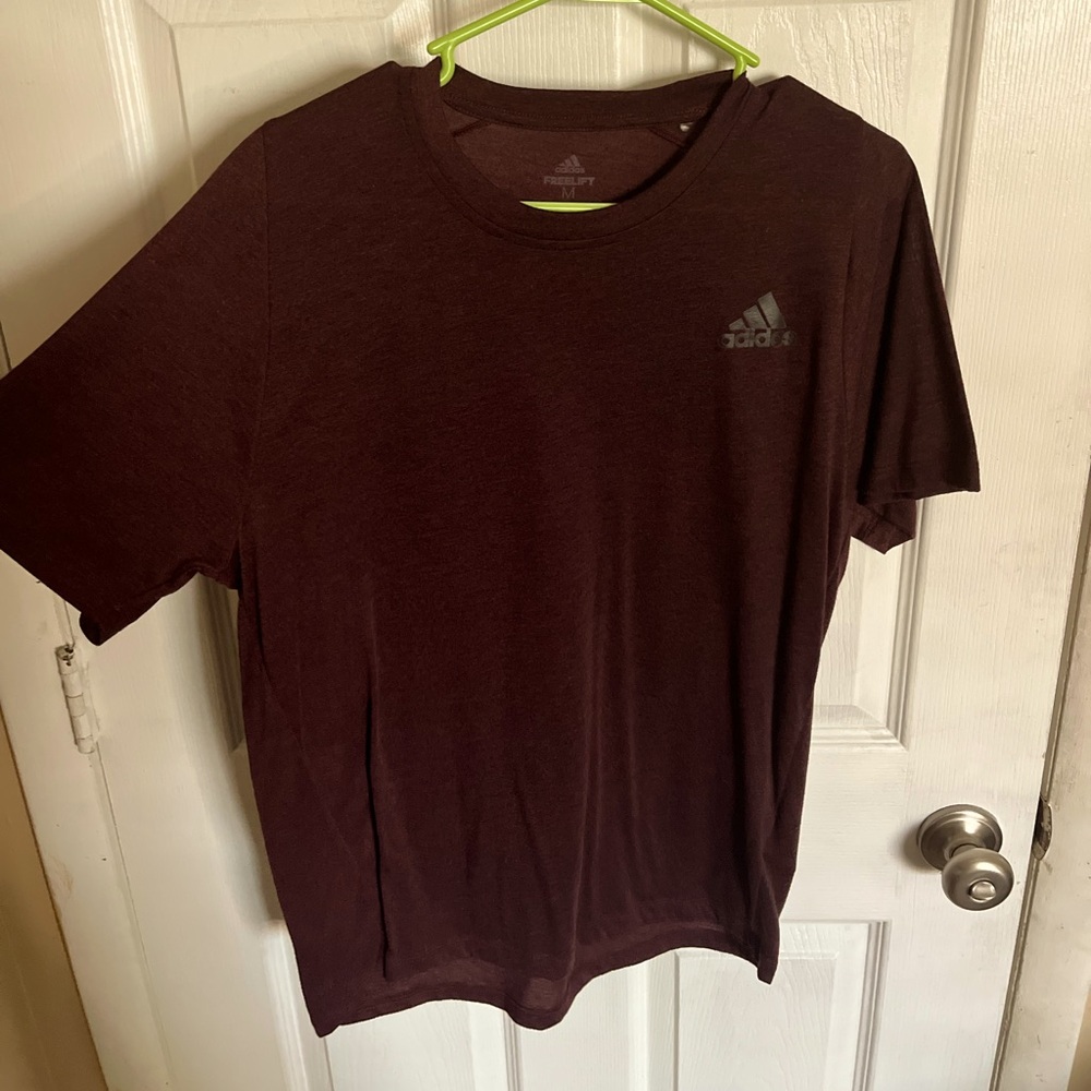 mens adidas shirt burgundy